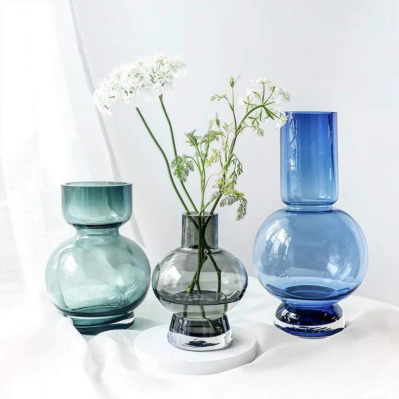 

Nordic Styling Design Simple Modern Transparent Big Belly Glass Vase Flower Floral Flower Arrangement High-end Home Furnishings