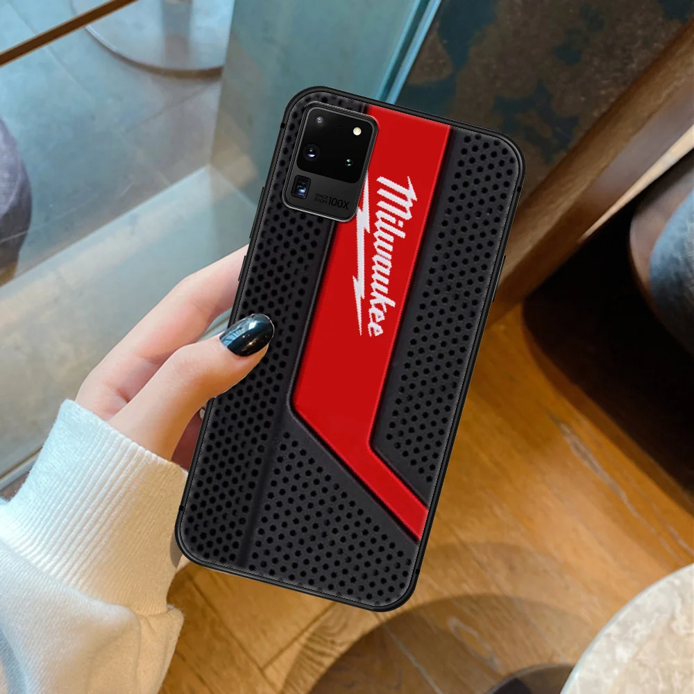 

Milwaukees Toolbox Brand Phone Case For Samsung Galaxy S 6 7 8 9 10 E 20 UITRA FE 21 Edge Note 8 9 10 Plus black Shell Trend