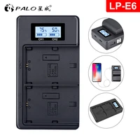 lp e6 lpe6 lp e6 e6n battery lcd dual charger for canon eos 5ds r 5d mark ii 5d mark iii 6d 7d 80d eos 5ds r camera