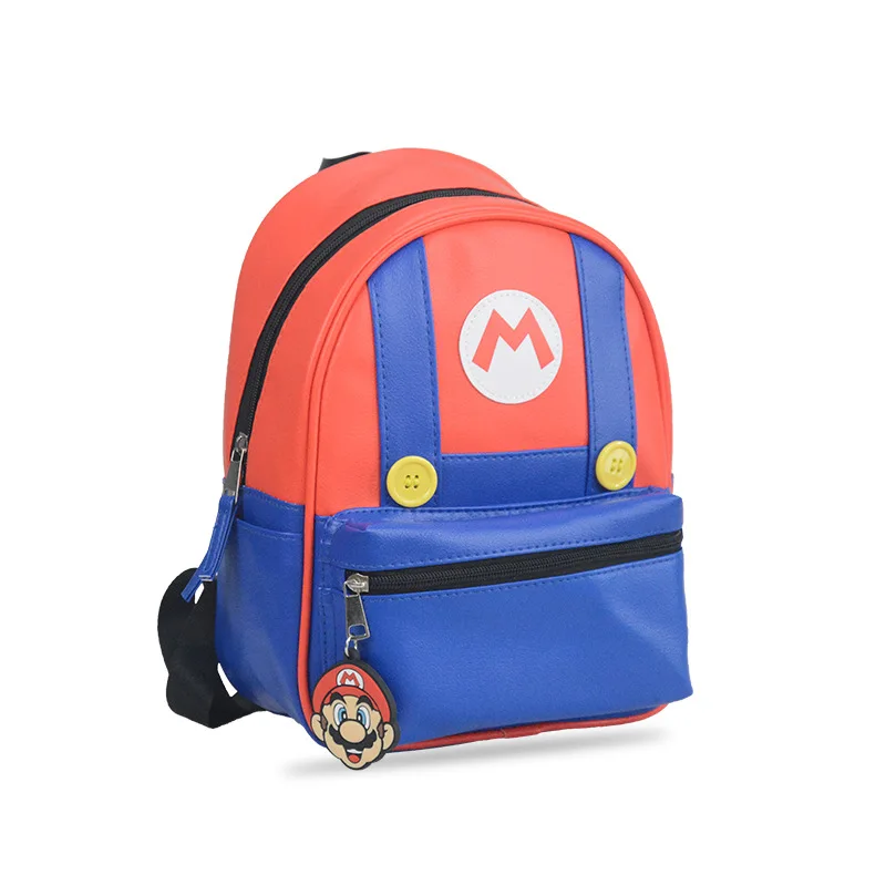 super mary animation games surrounding cartoon mario series shoulder bag pupils backpack unisex childrens birthday toy gift free global shipping