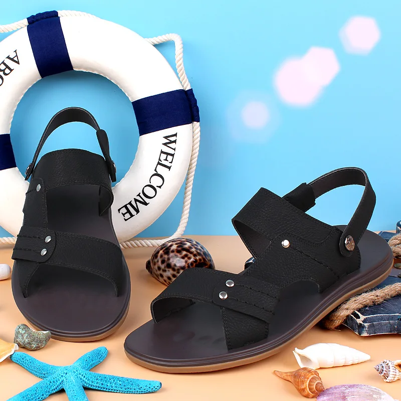 

Sandals-men Men's Rubber Sandals Sandalle Homme Beach For Men Sandalias Deportivas Sandale Ete Sport De Cuero Para Hombre