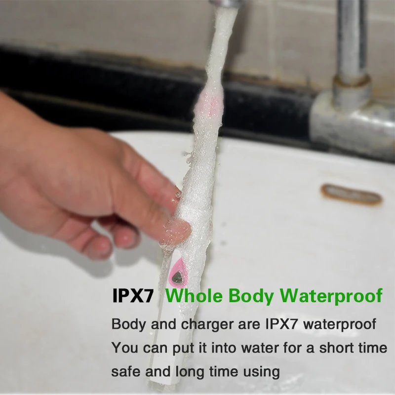 Зубная щетка AZDENT аккумуляторная беспроводная с 4 сменными насадками IPX7|tooth brush|teeth