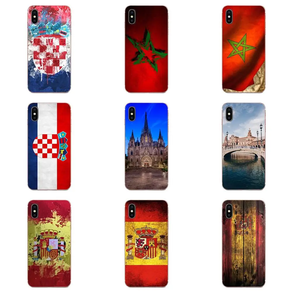 Яркий флаг Испании Марокко Хорватии для Huawei Honor 4C 5A 5C 5X 6 6A 6X 7 7A 7C 7X 8 8C 8S 9 10 10i 20 20i Lite