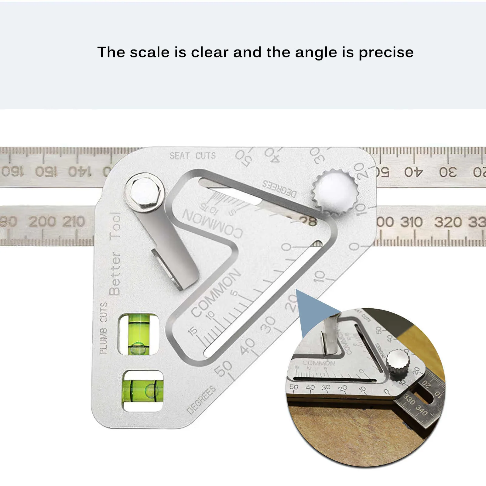 

Multifunctional DIY Precise Stainless Steel Measuring Tools Woodworking Triangele Level Ruler Hardware Angle Spirit Level