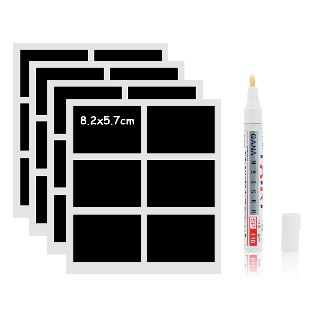 Стикеры для кухни с жирной ручкой съемные водонепроницаемые этикетки специй