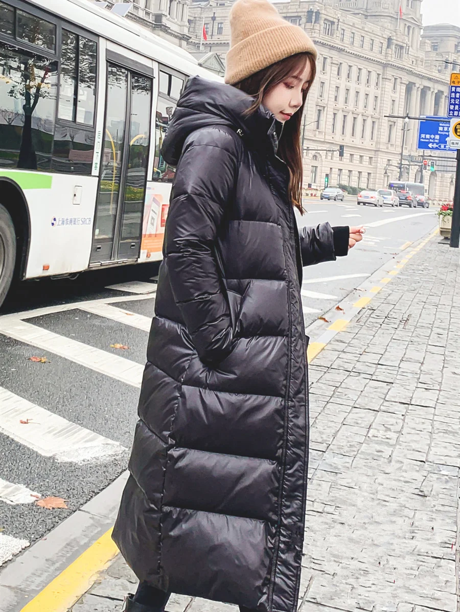 

KMETRAM утиный пуховик женская зимняя куртка с капюшоном женская одежда 2021 корейское длинное пальто женская теплая парка Chaqueta Mujer MY3373