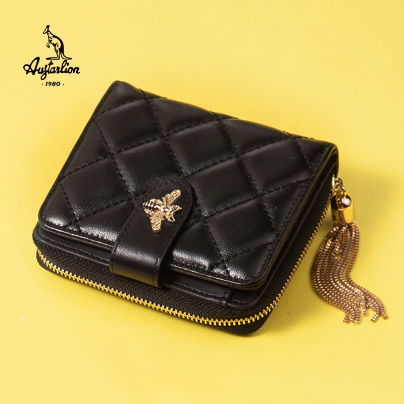 AUGTARLION многофункциональный женский кошелек Маленький милый короткий из овчины