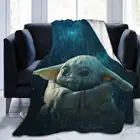 5D-одеяло с принтом Baby-Yoda-Star-Wars, фланелевое одеяло, мягкое покрывало для кровати с рисунком