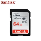 Карта памяти SanDisk Ultra SD, SDXC, 128 ГБ, 64 ГБ, 32 ГБ, 16 ГБ, для камеры Full HD