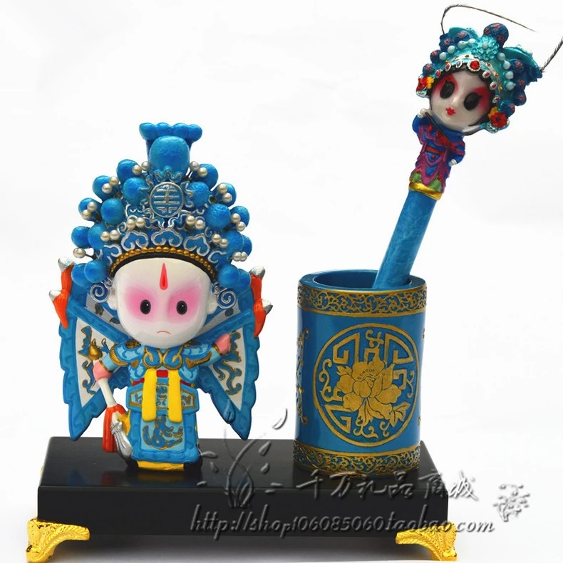 Подарок в китайском стиле Пекинская опера держатель для ручек Фейсбуке глиняная