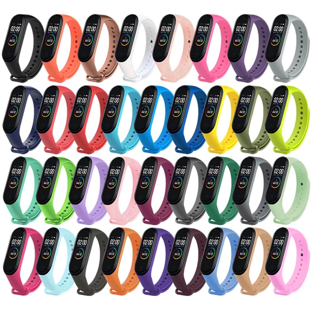 

TPU Strap For Xiaomi Mi Band 4 Mi Band 5 Strap Wrist Bracelet Replacement Color Silicone Strap For Mi Band 6 5 4 3 TPU Wristband