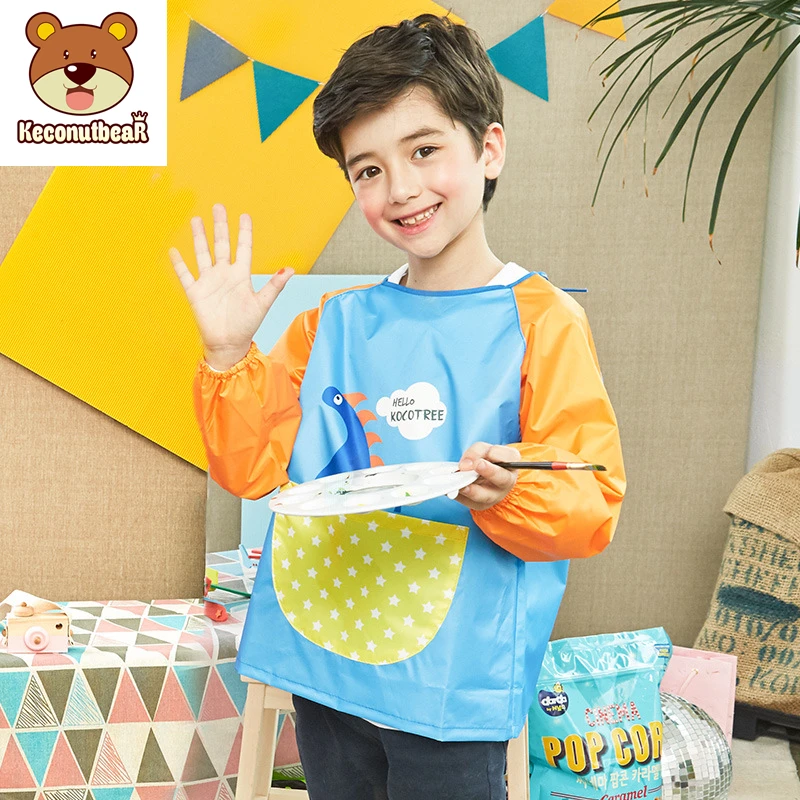 Детский водонепроницаемый фартук с длинным рукавом мультяшным единорогом | Дом и