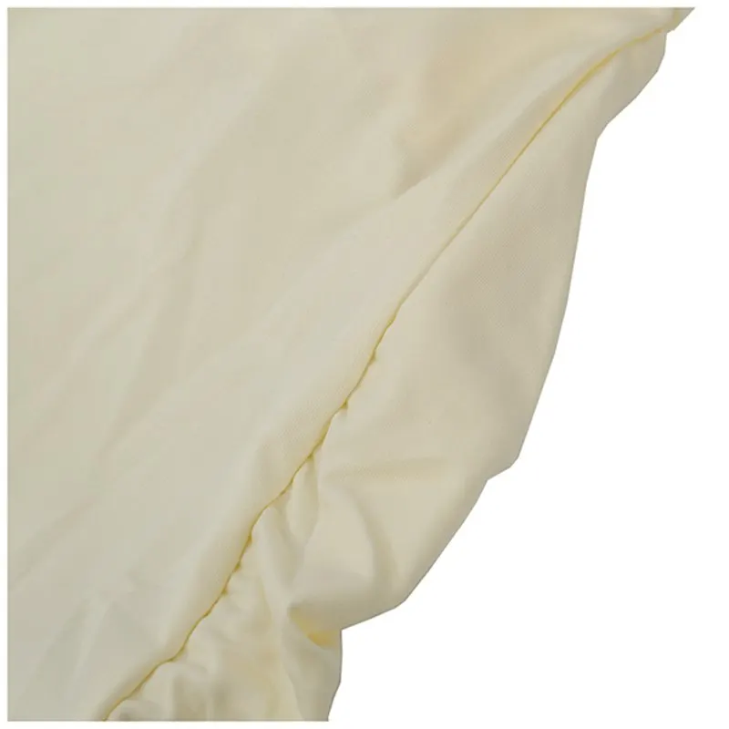 Высокоэластичный и универсальный чехол для обеденного стула кремового цвета 1