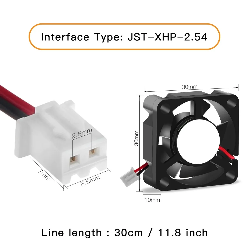 

Детали для 3D-принтера 3010 вентилятор 30 мм 30x30x10 мм 12 В 5 в 24 в 2 контакта кулер постоянного тока маленький охлаждающий вентилятор DIY Reprap для j-head ...