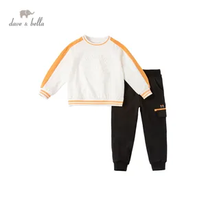 DKY16779 нижнее белье в стиле бренда Dave bella Весна Дети Мальчик От 5 до 13 лет с персонажами из мультфильмов комплекты одежды с изображением букв, Детские повседневные Костюмы, Одежда для младенцев, малышей, одежда для мальчиков