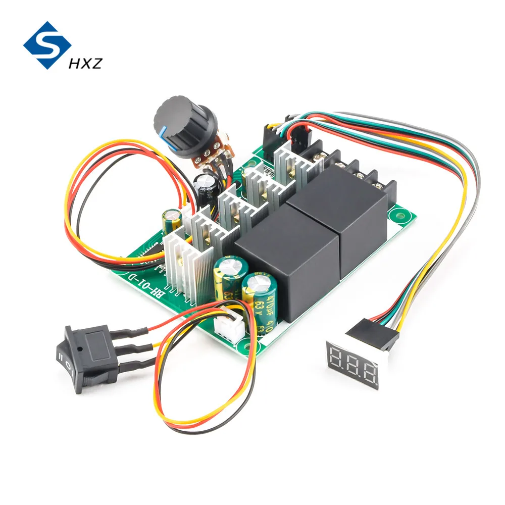 Entrada Ajustável Max60a 12v 24v 36v 48v do Módulo da Movimentação da Indicação 1055v Adjustable 100% de Digitas do Motor da C.c. do Controlador de Velocidade de Pwm Controlador do motor