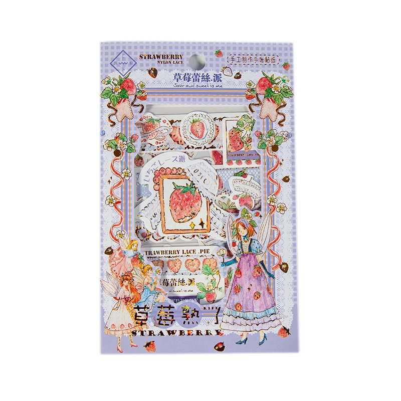 

Канцелярские наклейки Alideco клубничное кружево