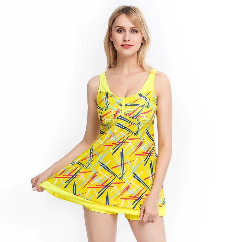 Купальный костюм размера плюс Ретро стиль купальник женские шорты купальный