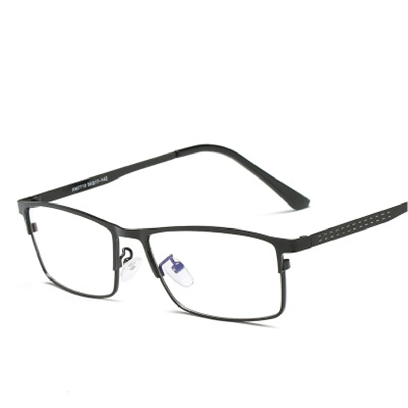 Phone Square Anti Gamma Ray Blue Light Blocking Metal Glasses Computer Men Frame