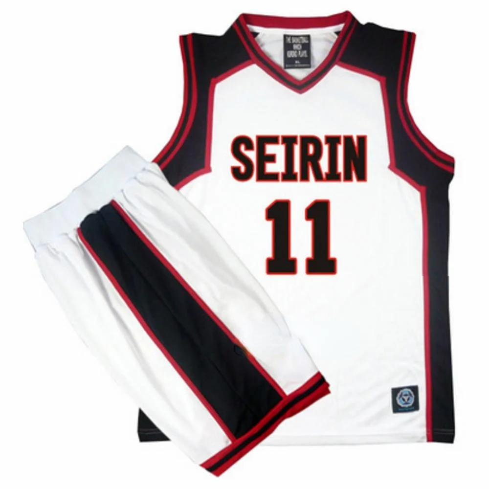 

Kuroko no Basket Basuke Cosplay Uniform SEIRIN Basketball Jersey Number 10 11 Kagami Taiga Sportswear T Shirt Shorts Costume Set