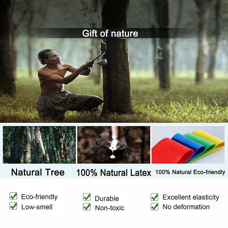 Эспандер из натурального латекса для тренировок пилатеса и фитнеса домашнее