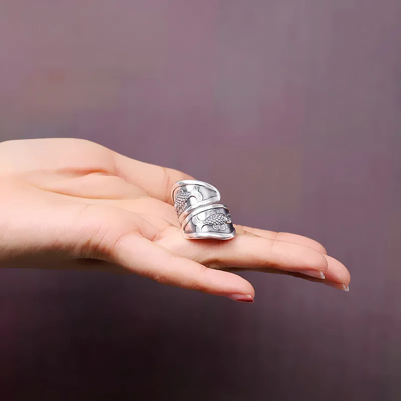 Новое ювелирное изделие из чистого серебра 999 пробы женское маленькое открытое