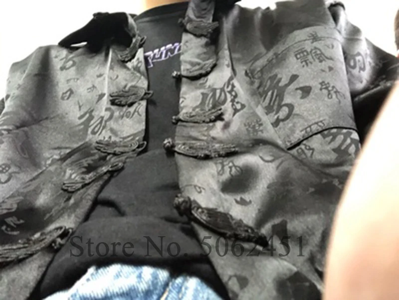Китайский традиционный ханьфу блузка для женщин и мужчин пара Harajuku стиль Японский Haori куртки кунг-фу каллиграфия печати пальто Тан костюм
