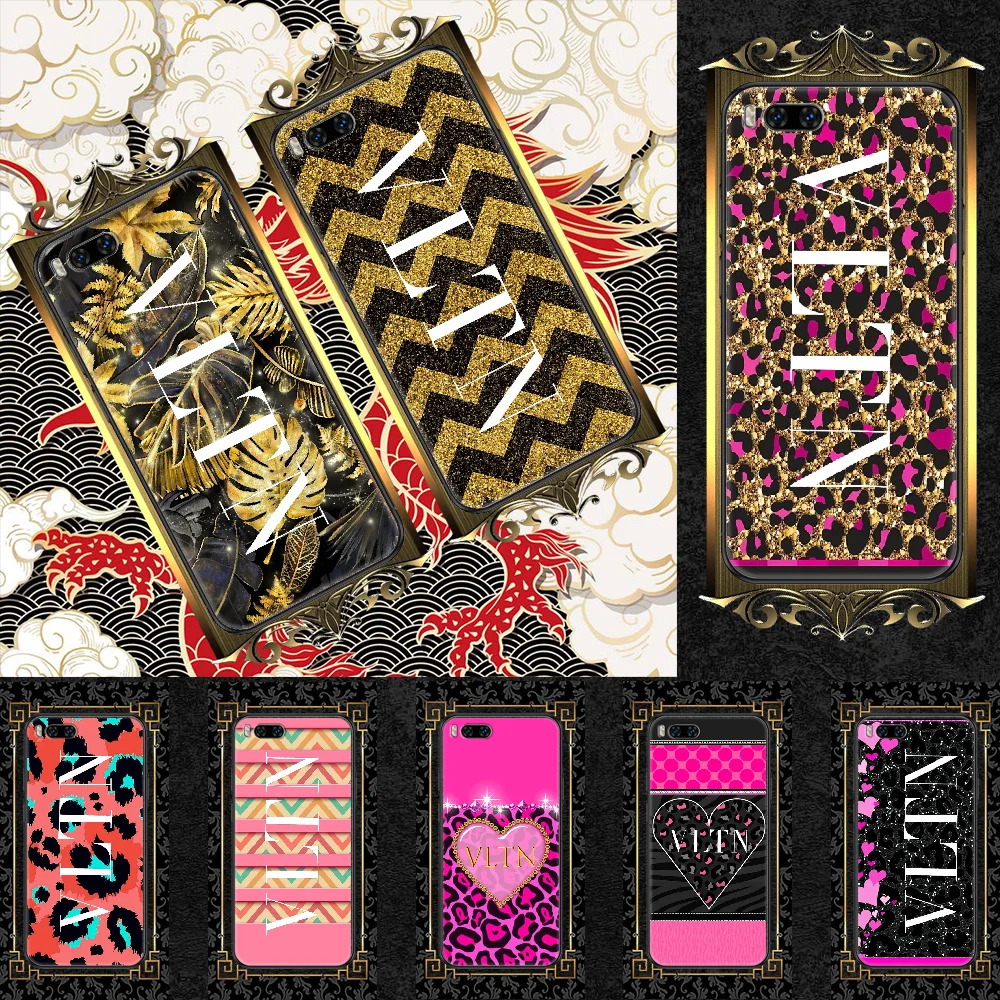 

Fashion brand Valentinoes-compatible Phone case For Xiaomi Mi Max Note 3 A2 A3 8 9 9T 10 Lite Pro Ultra black art hoesjes
