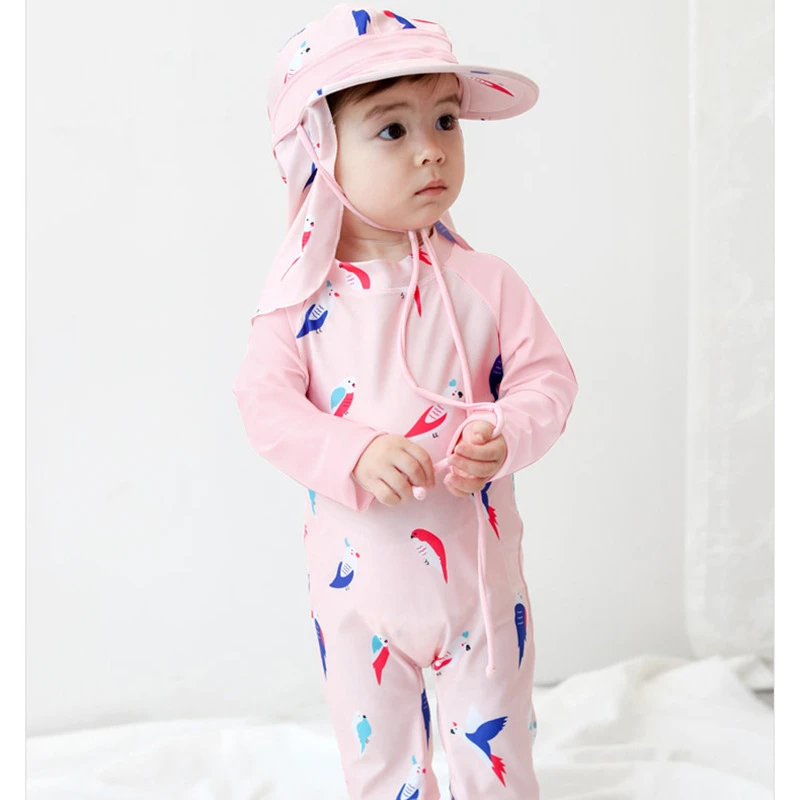 Слитный купальник для девочек 1 8 лет детская одежда песчаного пляжа с солнечной