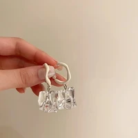 new fashion transparent irregular acrylic earrings for women korean style temperament pendientes ladies gift jewelry wholesale