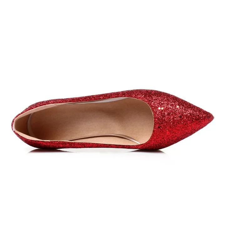 Дамская обувь Большая Size11 12 Стразы дышащие пикантные закрытая крышка на высоком