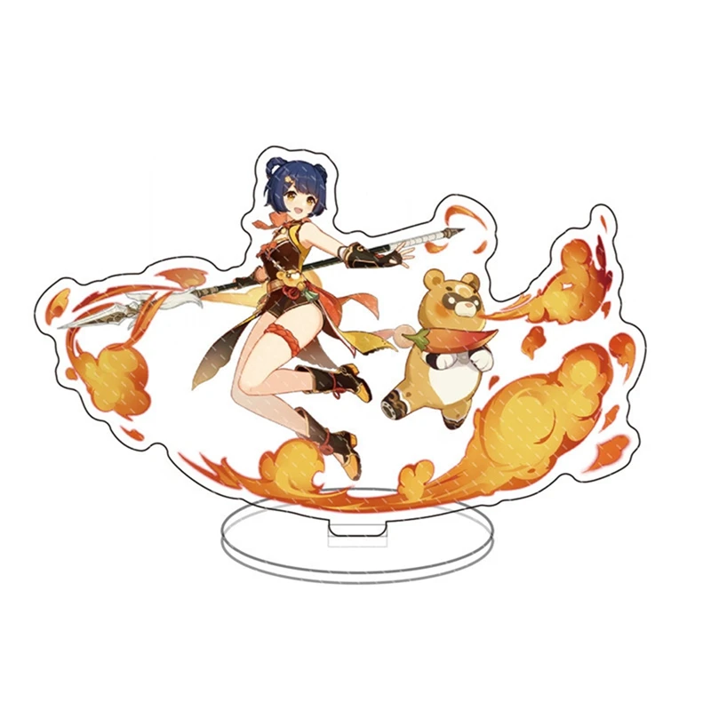 

Anime Game Genshin Impact Figures Acrylic Stand Model Lumine Amber Lisa Barbara Desk Cake Plate Decor Ornaments 15cm