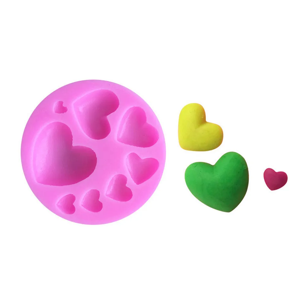 

3D Love Heart Shape Silicone Cake Mold Baking Dish Chocolate Cookies Fondant Mold Birthday Wedding Cake Decorating Tools