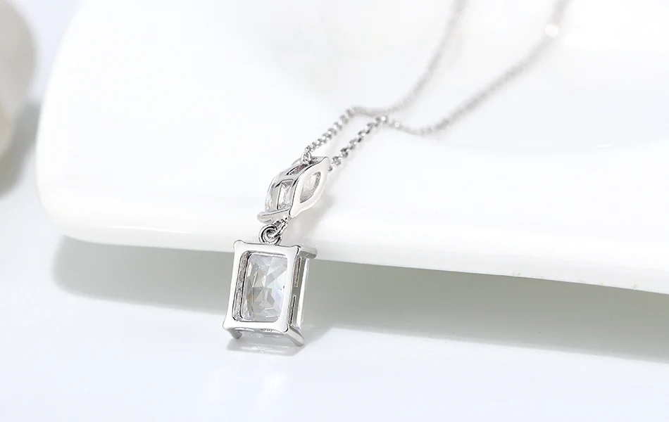 ORSA JEWELS Настоящее 925 AAAA циркониевое ожерелье с подвеской из стерлингового серебра, скользящая подвеска, простое короткое ожерелье, подлинное ювелирное изделие SN182