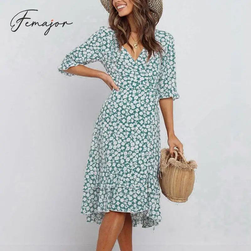 Женское винтажное платье миди с цветочным принтом осенне-зимнее модное высокой