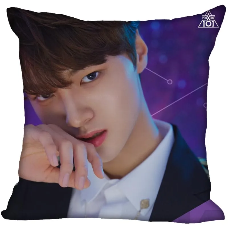 8 KPOP X1 печатная квадратная наволочка модное декоративное двустороннее атласное с узором Наволочка на заказ ваш подарок изображения - Цвет: 8