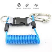 scuba diving spring rope anti lost lanyard hook coil lanyard emergency tool w one quick release buckle diving accessories