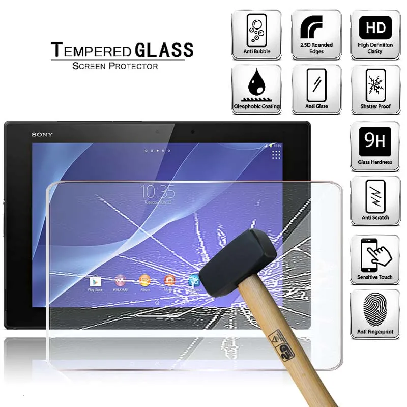 

Tablet Tempered Glass Screen Protector Cover for Sony Xperia Z2 10.1" Tablet Computer Anti-Scratch Explosion-Proof Screen