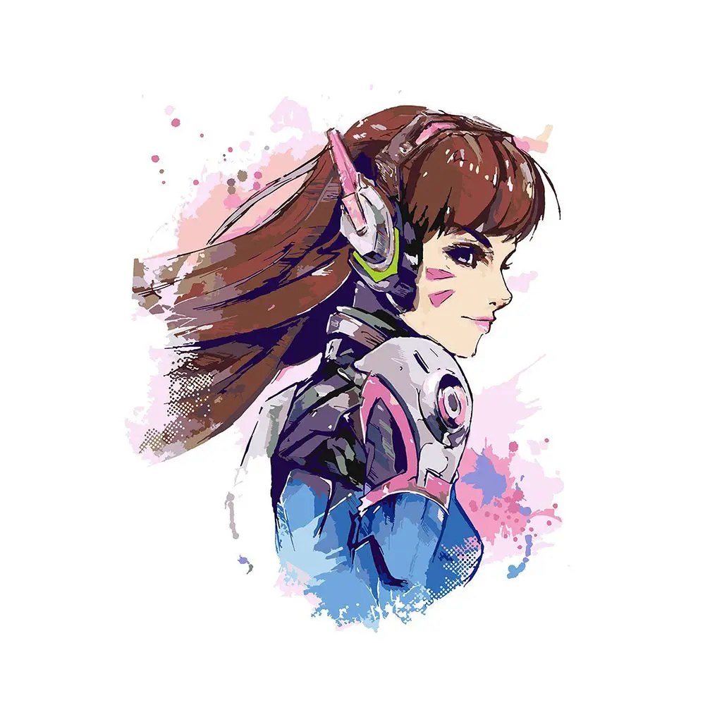 Картина по номерам Overwatch - D VA В профиль 40 х 50 см