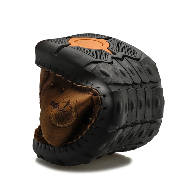 Мужские кожаные туфли на плоской подошве черные повседневные Мокасины из мягкой