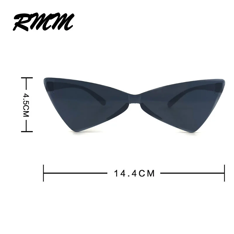 RMM новые брендовые треугольные солнечные очки кошачий глаз женские зеркальные