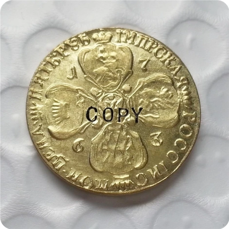 Золотые копии монет 1763 1773 Россия 5 рублей | Дом и сад