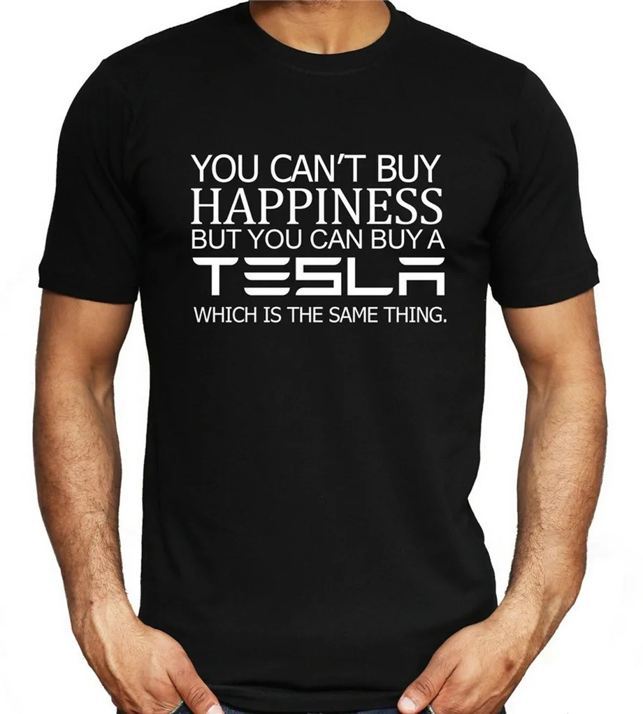 Футболка Tesla You Can't Happiness забавная Мужская Новая Подарочная футболка с