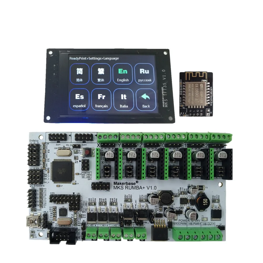 3d принтер дисплей MKS TFT35 сенсорный экран+ MKS Румба плюс+ MKS wifi удаленный монитор узел для самостоятельной сборки контроллер для FDM принтера