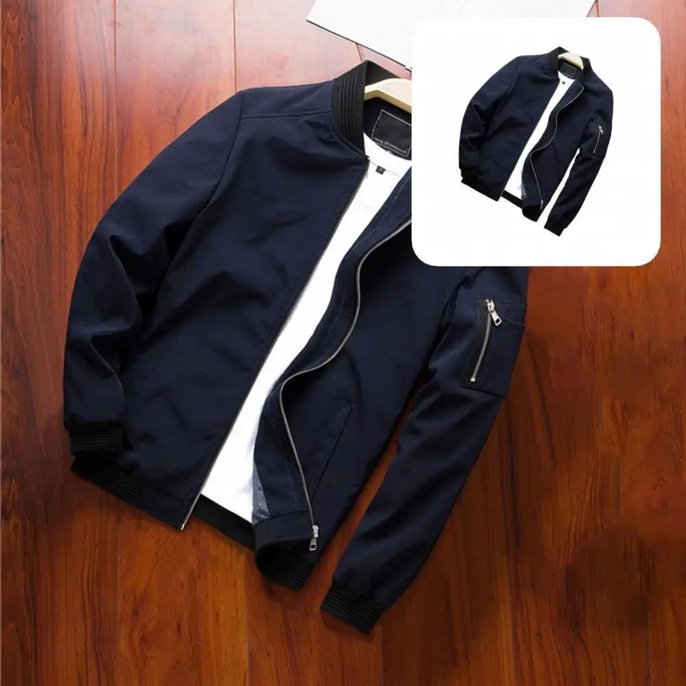 

Casual Fabulous Long Sleeve Loose Men Jacket Smooth Coat Long Sleeve for Outdoor