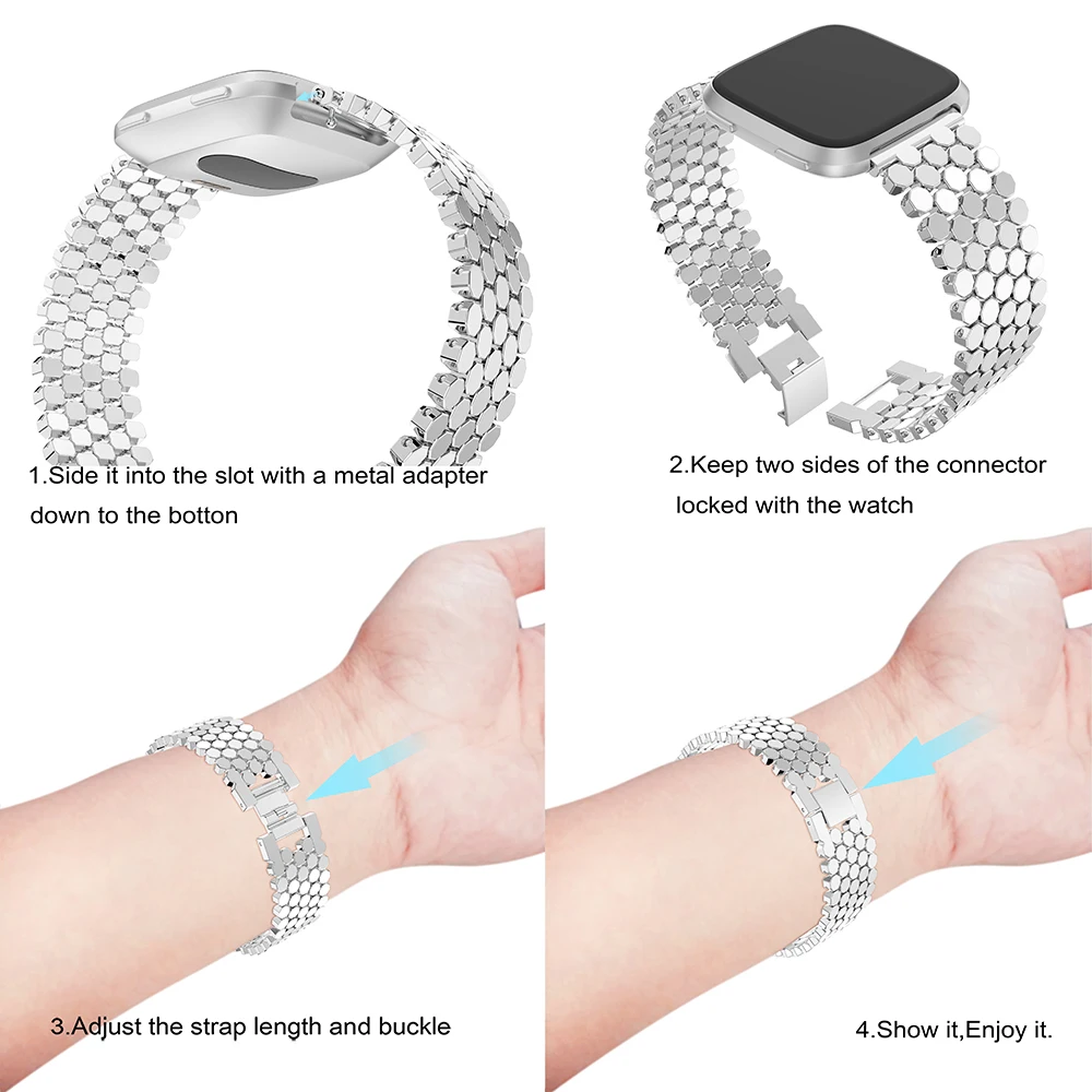 Металлический высококачественный универсальный ремешок на запястье сменный для