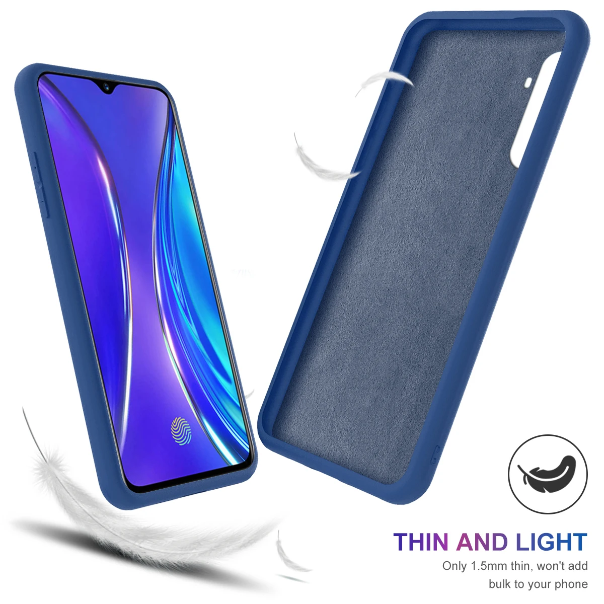 Для Oppo Realme X2 чехол-накладка ярких цветов Встроенный бархат Тонкий матовый Мягкий