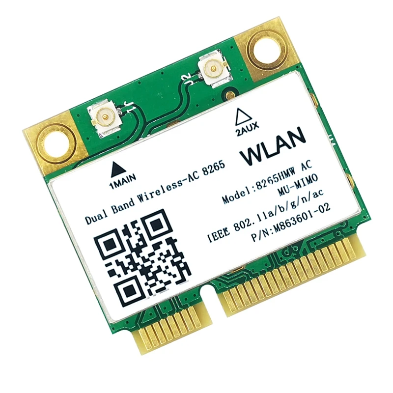 8265 AC WiFi карта Поддержка MU-MiMO 1200M 2 4/5G Mini PCIE Bluetooth 4 для Win7 Win 8 10 Linux | Компьютеры и офис
