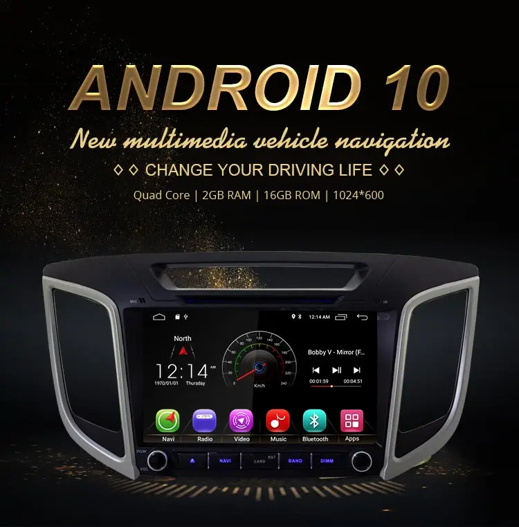 JDASTON 9 дюймов Android 10 автомобильный dvd-плеер для hyundai Creta ix25- gps навигация 2 Din автомагнитола стерео Мультимедиа wifi