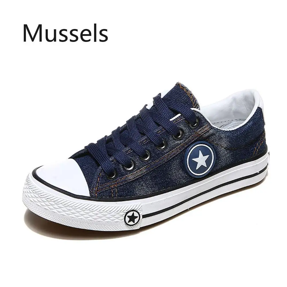Модные кроссовки Джинсовая Повседневная обувь женская летняя резиновая